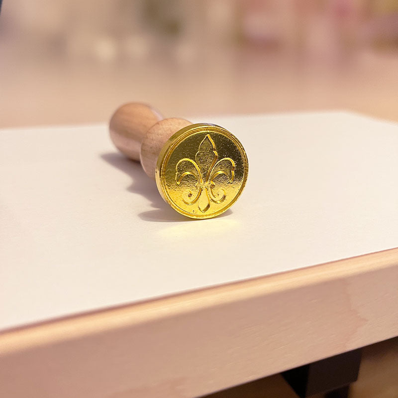 🔥 Zestaw do lakowania drewniany - Pieczęć, stempel do wosku z drewna