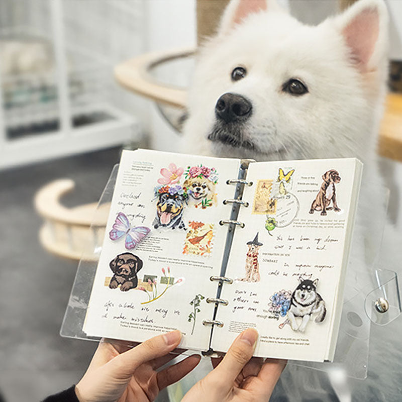 🔥 30 szt, Zestaw naklejek do scrapbookingu Psy Słodkie Pieski