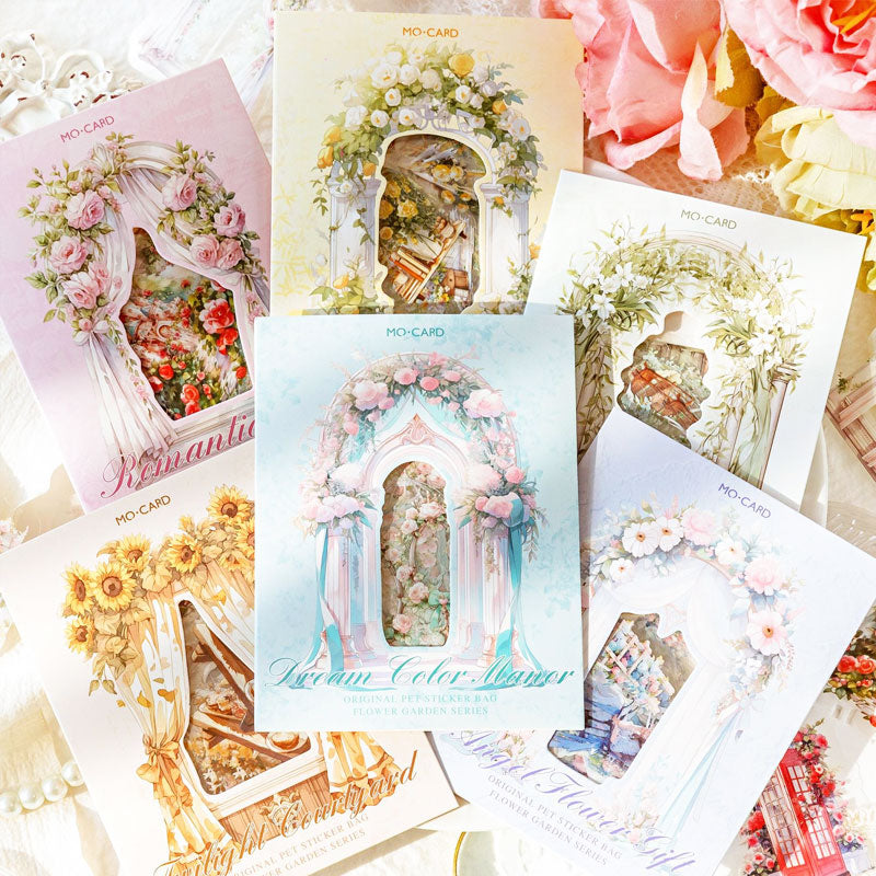 30 szt, Zestaw naklejek do scrapbookingu Romantyczne Kwiaty Różowe