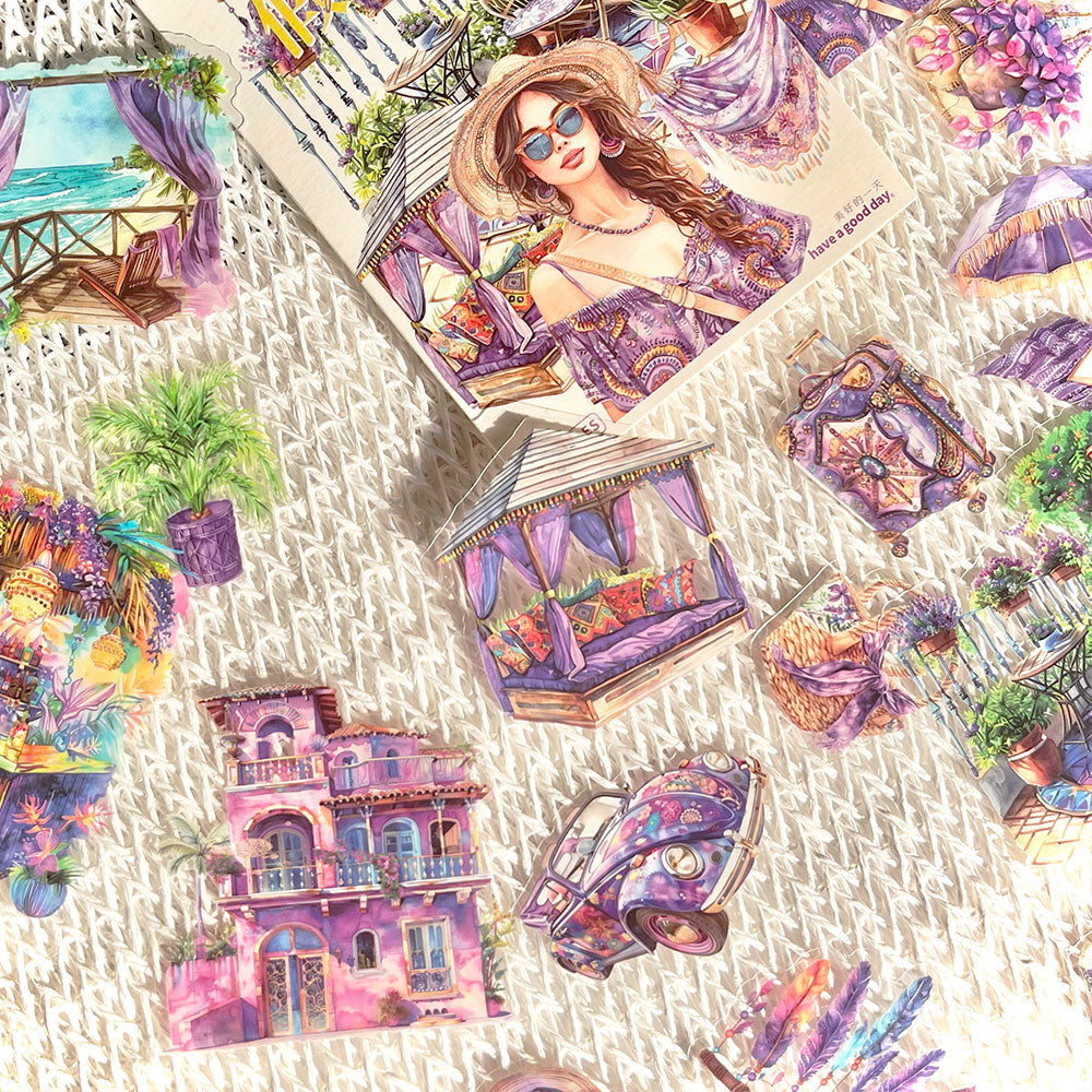 25 szt, Zestaw naklejek do scrapbookingu Wakacje w stylu boho