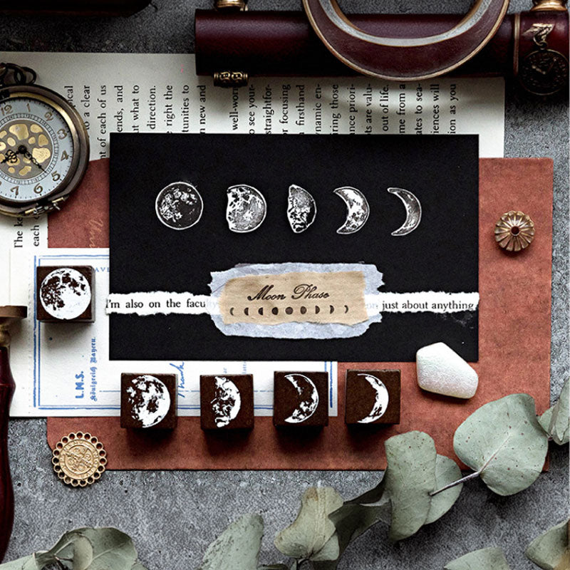 Zestaw Stempli Kalendarz księżycowy - Pieczątki astrologiczne