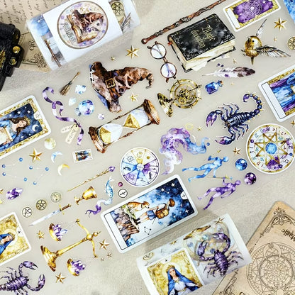 Naklejki dekoracyjne w rolce Mistyczny Tarot i Fazy Księżyca