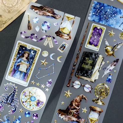 Naklejki dekoracyjne w rolce Mistyczny Tarot i Fazy Księżyca