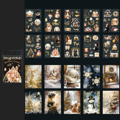 🔥 90 szt, Książeczka z naklejkami i papierem Czarno-złote chwile