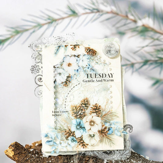 🔥 Naklejki dekoracyjne w rolce Zimowe gałązki w błękicie