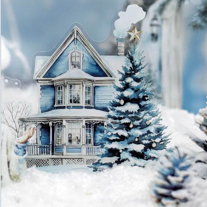 30 szt, Naklejki zimowe Błękitny sezon