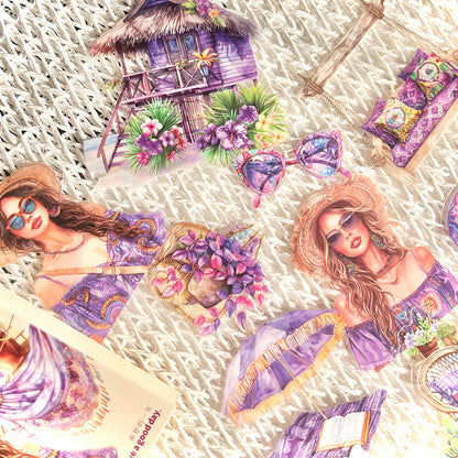 25 szt, Zestaw naklejek do scrapbookingu Wakacje w stylu boho