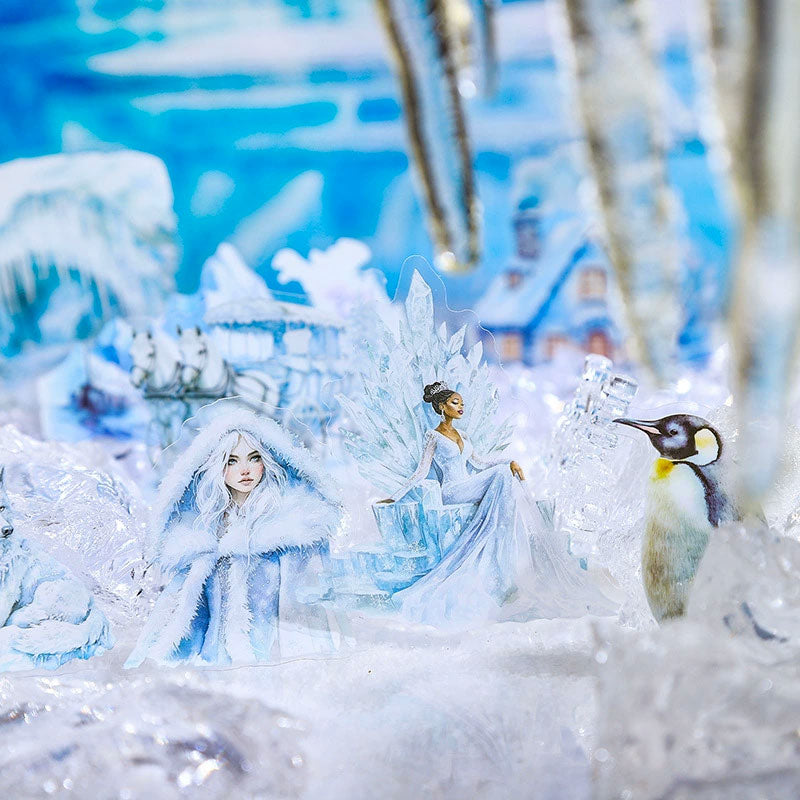 🔥 25 szt, Naklejki zimowe Królowa Lodu