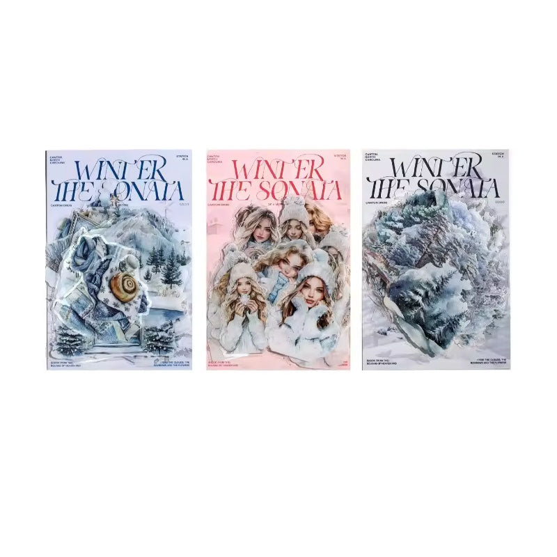 30 szt, Naklejki zimowe Błękitny sezon