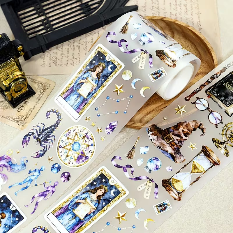 Naklejki dekoracyjne w rolce Mistyczny Tarot i Fazy Księżyca