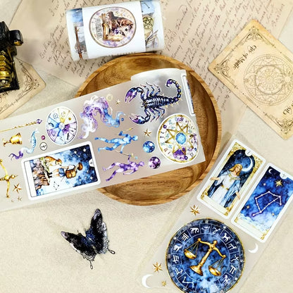 Naklejki dekoracyjne w rolce Mistyczny Tarot i Fazy Księżyca