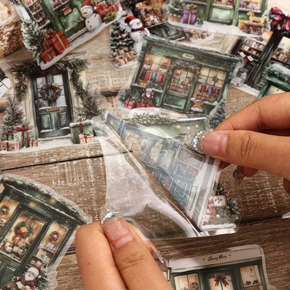 50 szt, Zestaw naklejek Świąteczny Sklepik
