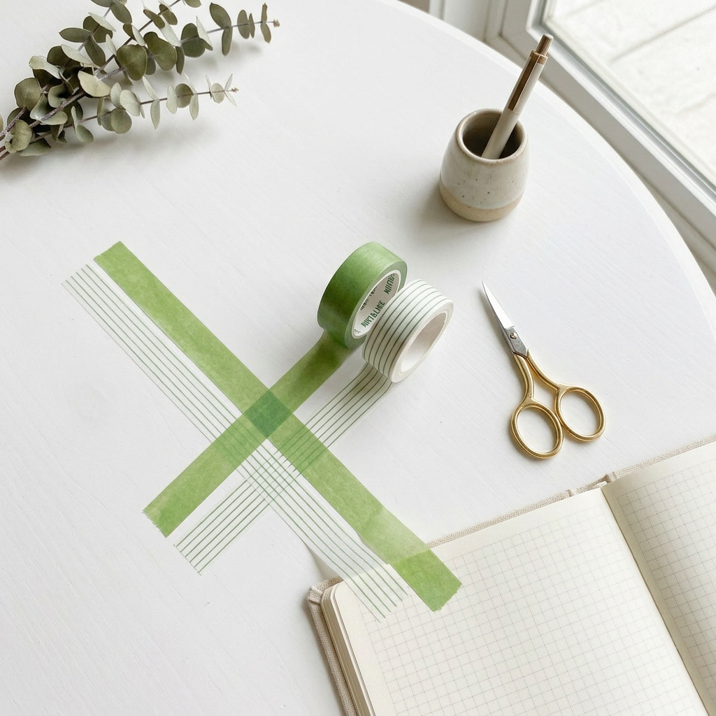 Zestaw 2 taśm washi — Taśma Washi dekoracyjna papierowa Mint & Line